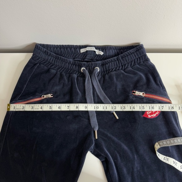 Zoe Karssen - Navy Velour Velvet Joggers - Kiss embroidered - XS - Picture 9 of 10